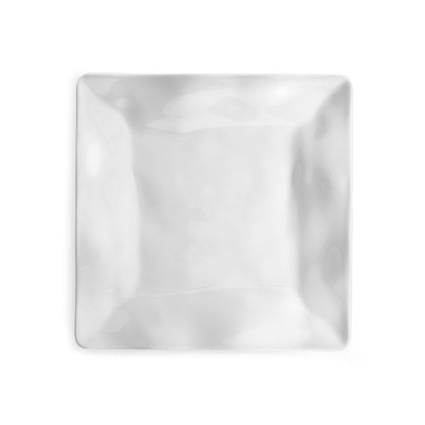 Ruffle White Melamine Square Salad Plate