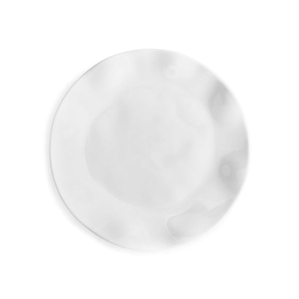 Ruffle White Round Salad Plate