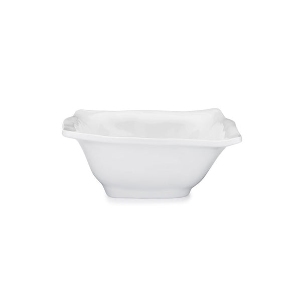 Ruffle White Melamine Square Cereal Bowl