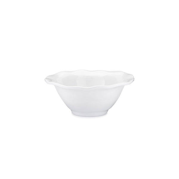 Ruffle White Melamine Round Dip Bowl