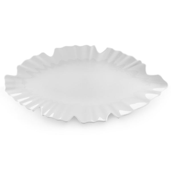 Zen White Melamine Large Leaf Platter