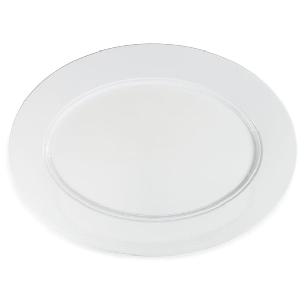 Diamond White Melamine Oval Turkey Platter