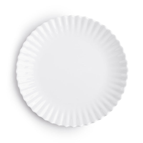 Patio Luxe Lightweight White Dinner Plate