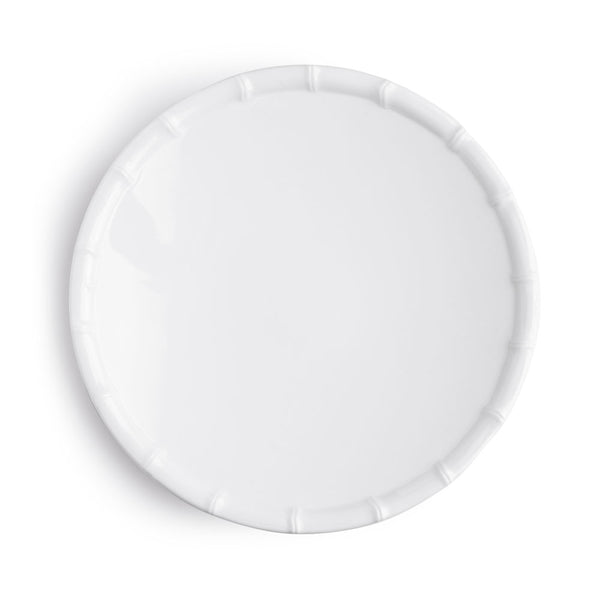 Zen Bamboo White Melamine Dinner Plate