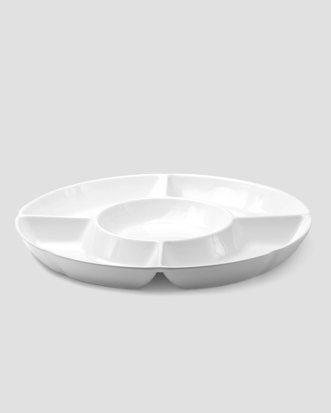 Diamond White Melamine Appetizer Round Platter