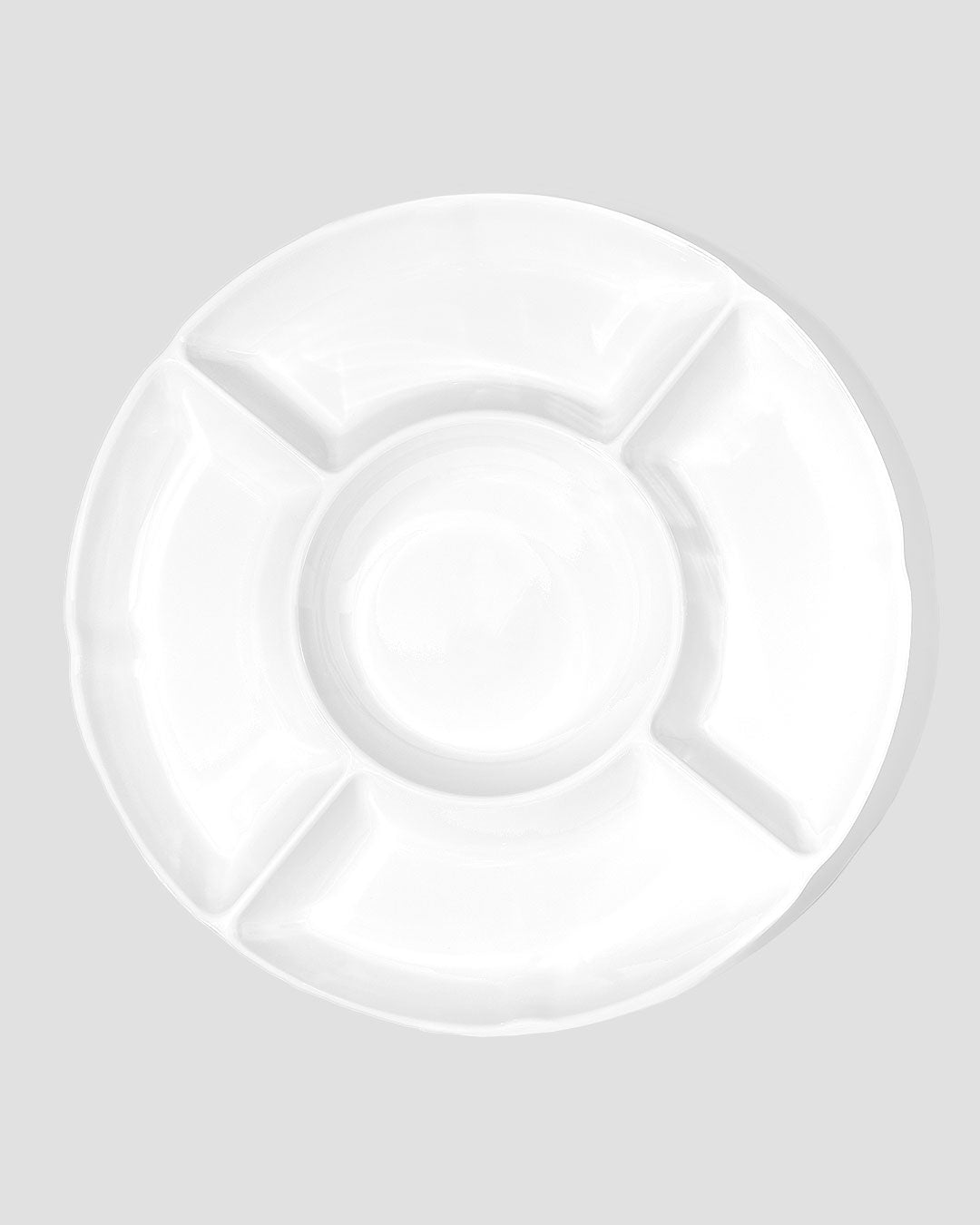 Diamond White Melamine Appetizer Round Platter