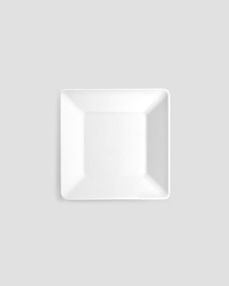 Diamond White Melamine Square Canape Plate