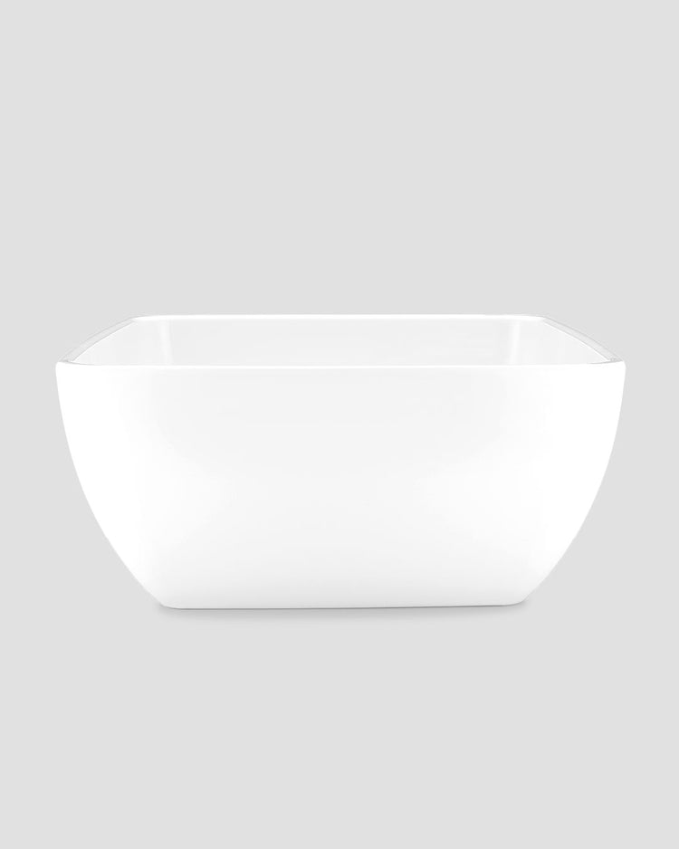 Diamond White Melamine Square Serving Bowl