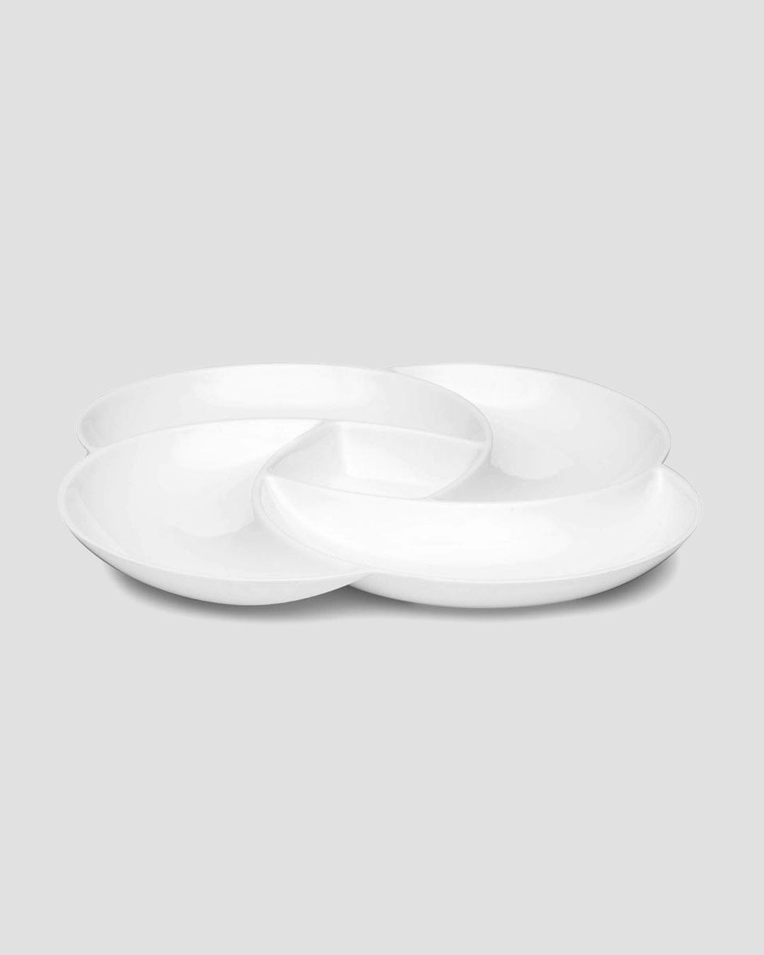 Large Clover White Melamine Serving Platter