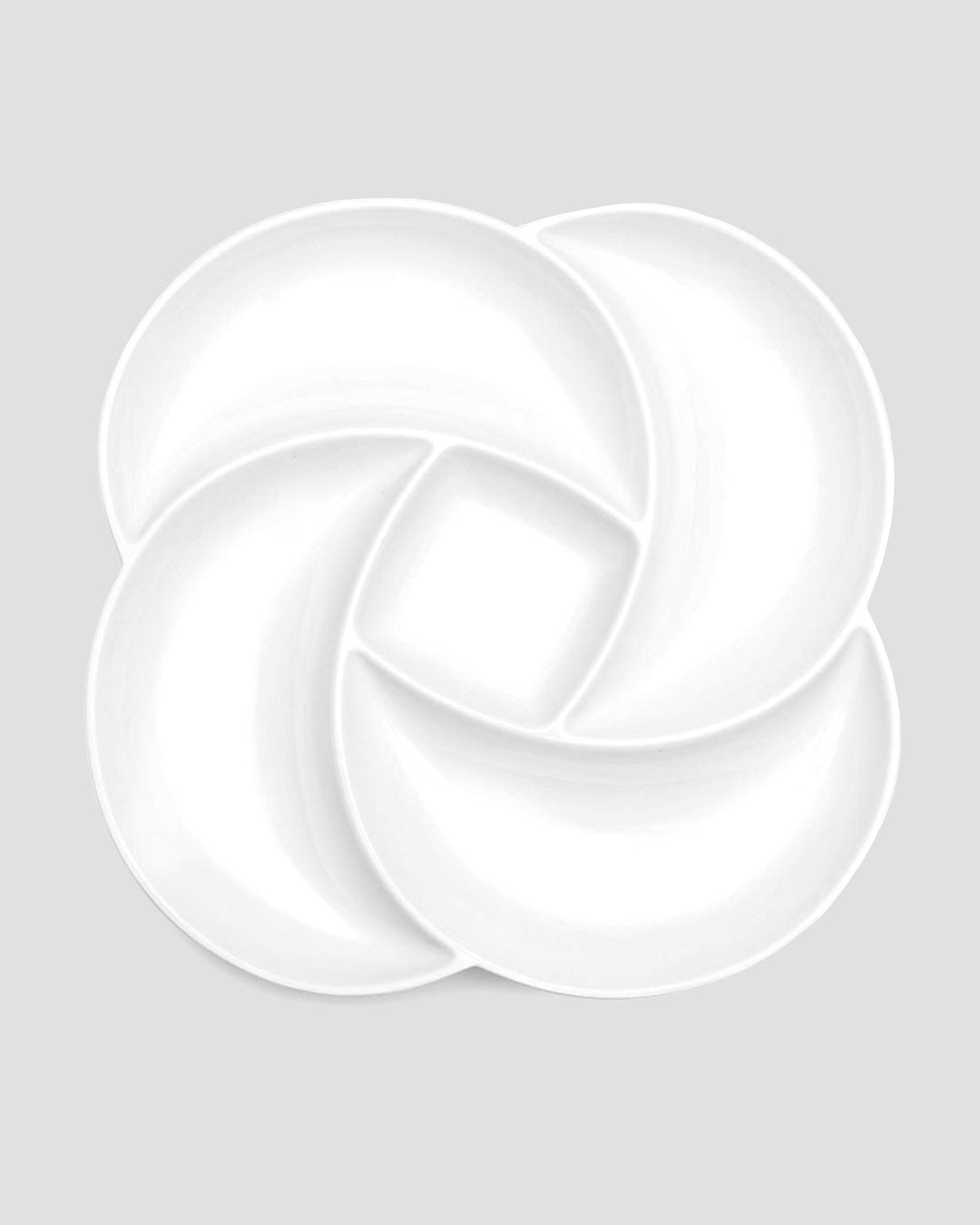 Large Clover White Melamine Serving Platter