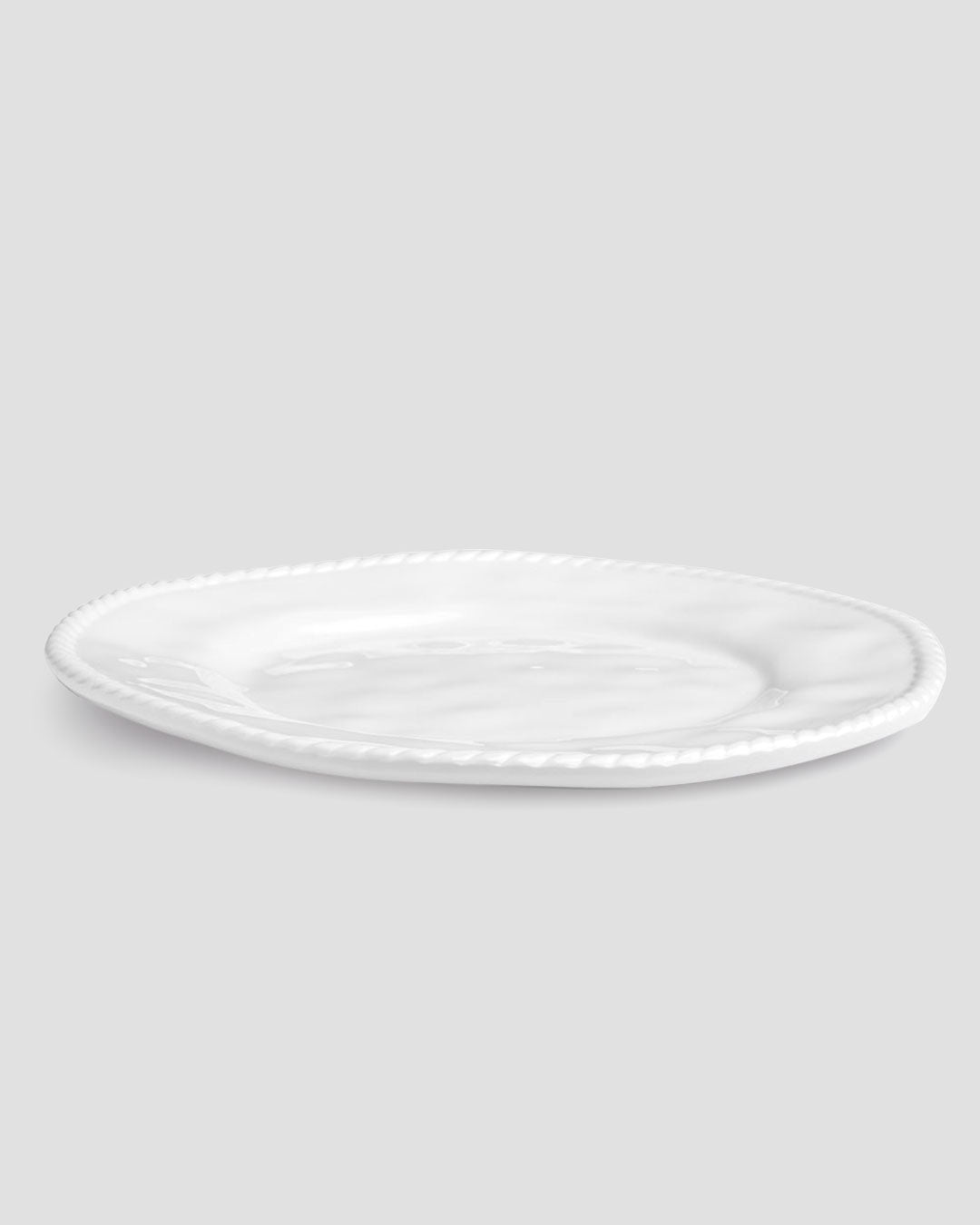 Nautical White Melamine Dinner Plate