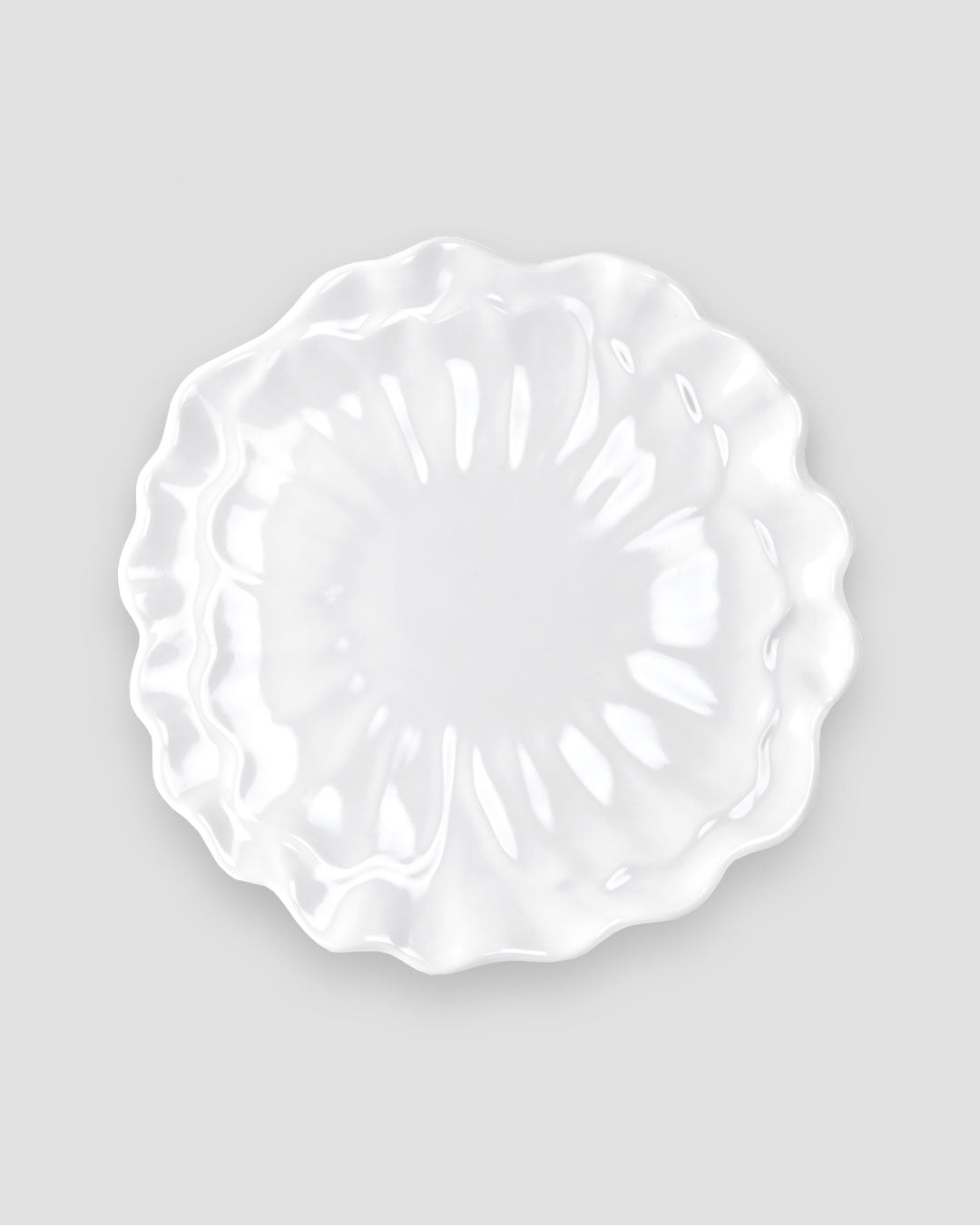 Peony White Melamine Dinner Plate