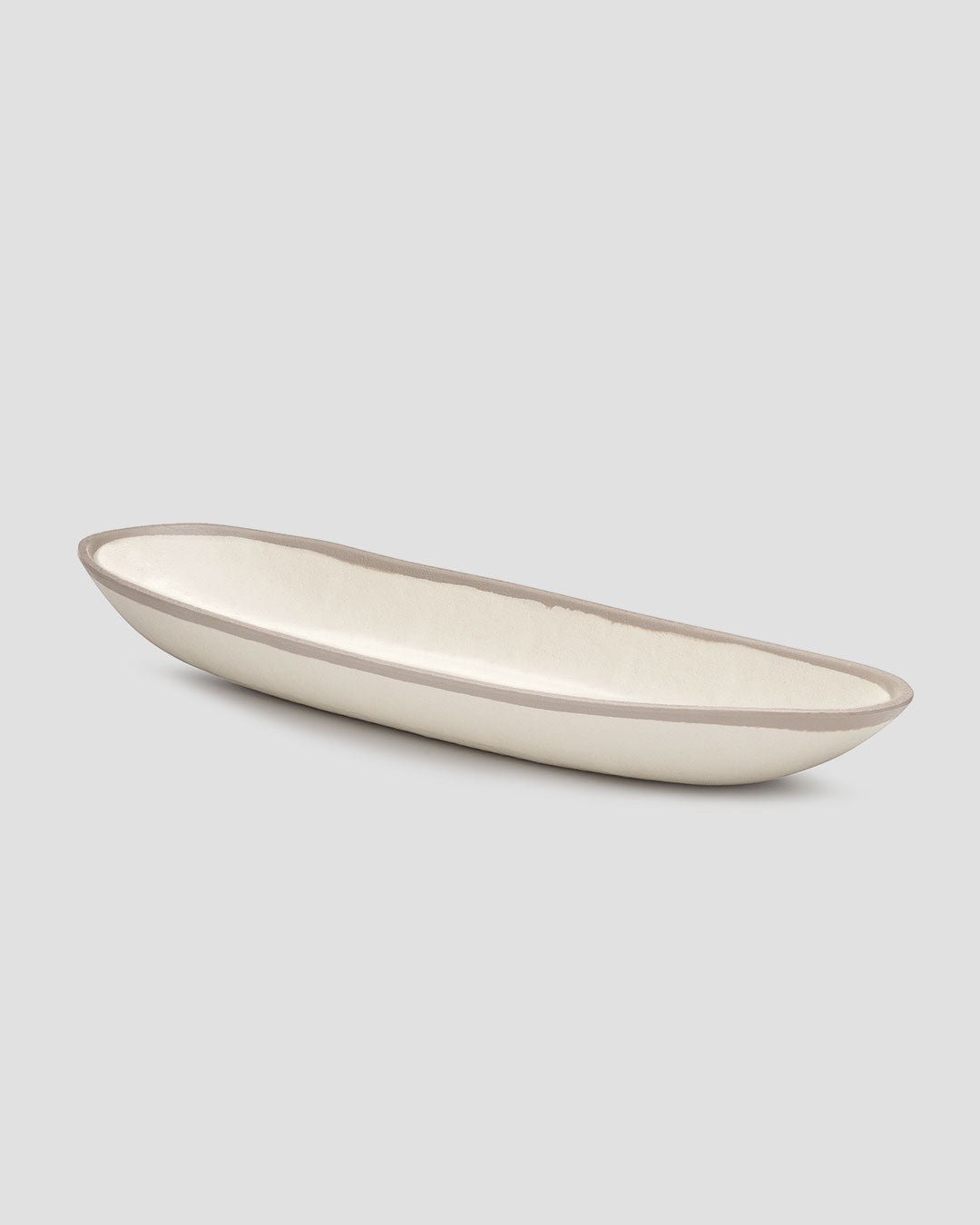 Potter Stone Gray Melaboo™ Long Oval Serving Bowl