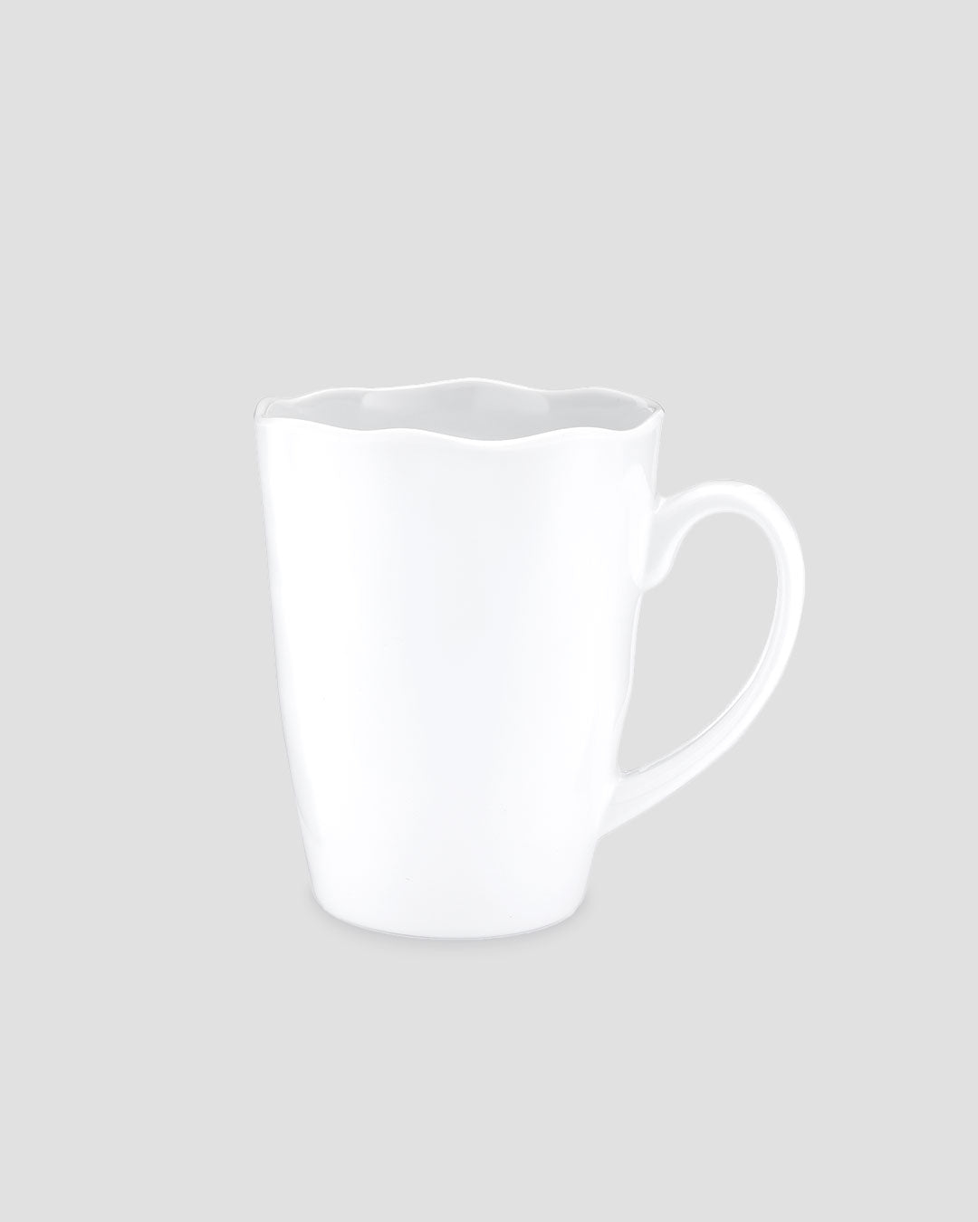 Ruffle White Melamine Mug