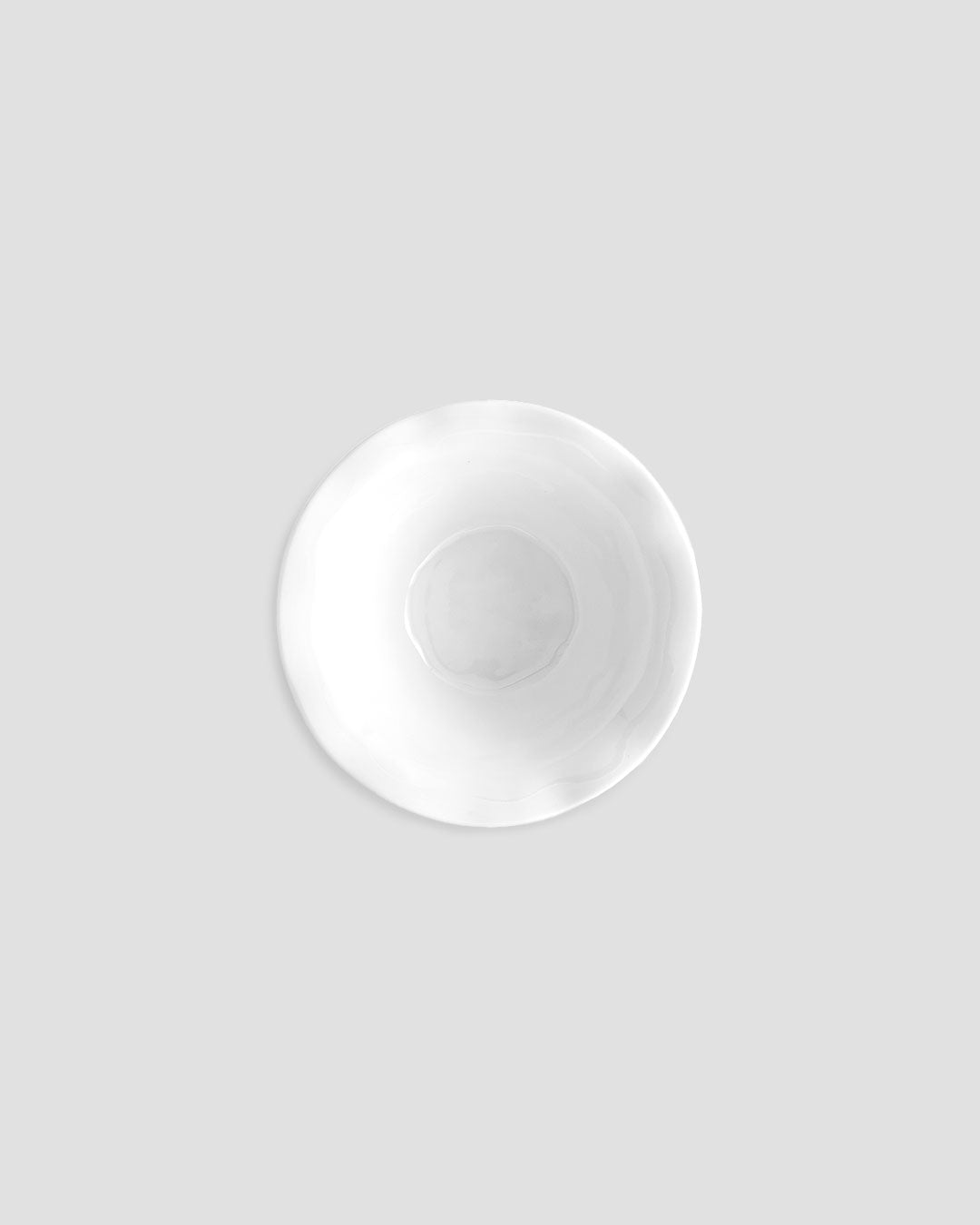 Ruffle White Melamine Round Dip Bowl