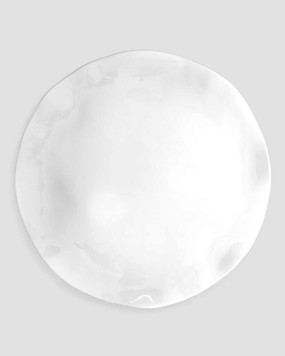 Ruffle White Melamine Round Platter