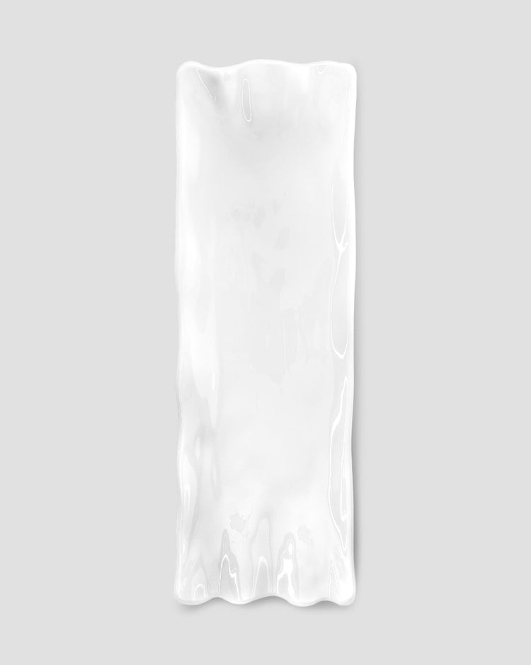 Ruffle White Melamine Sandwich Platter