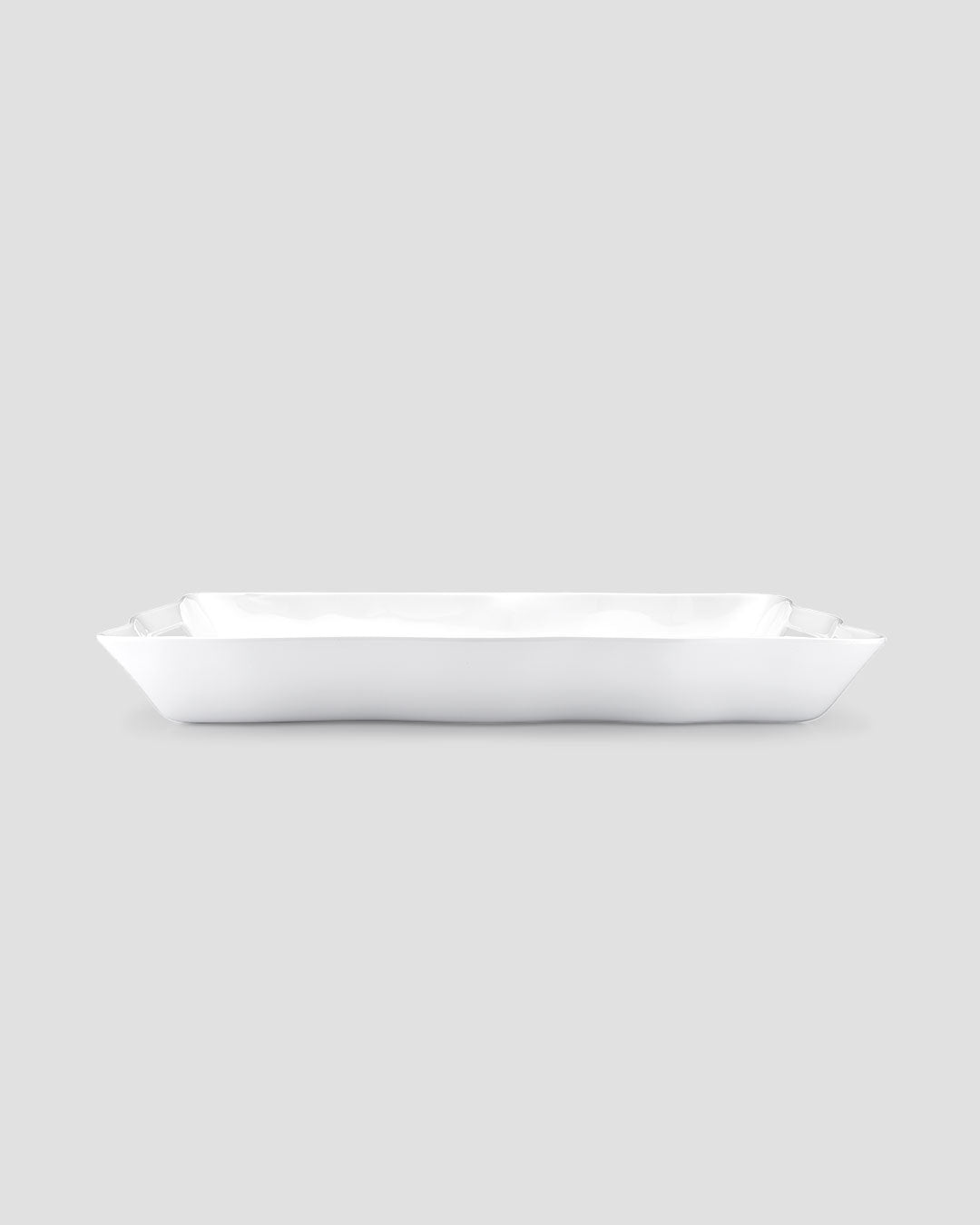 Ruffle White Melamine Small Rectangle Tray