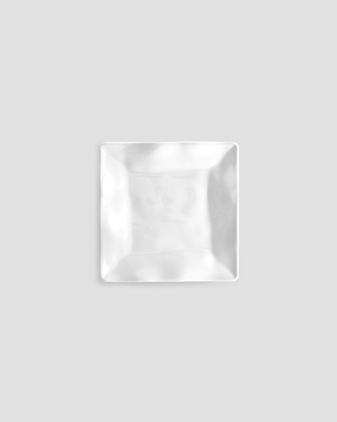 Ruffle White Melamine Square Canape Plate