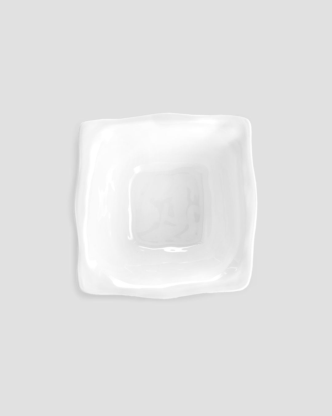 Ruffle White Melamine Square Cereal Bowl