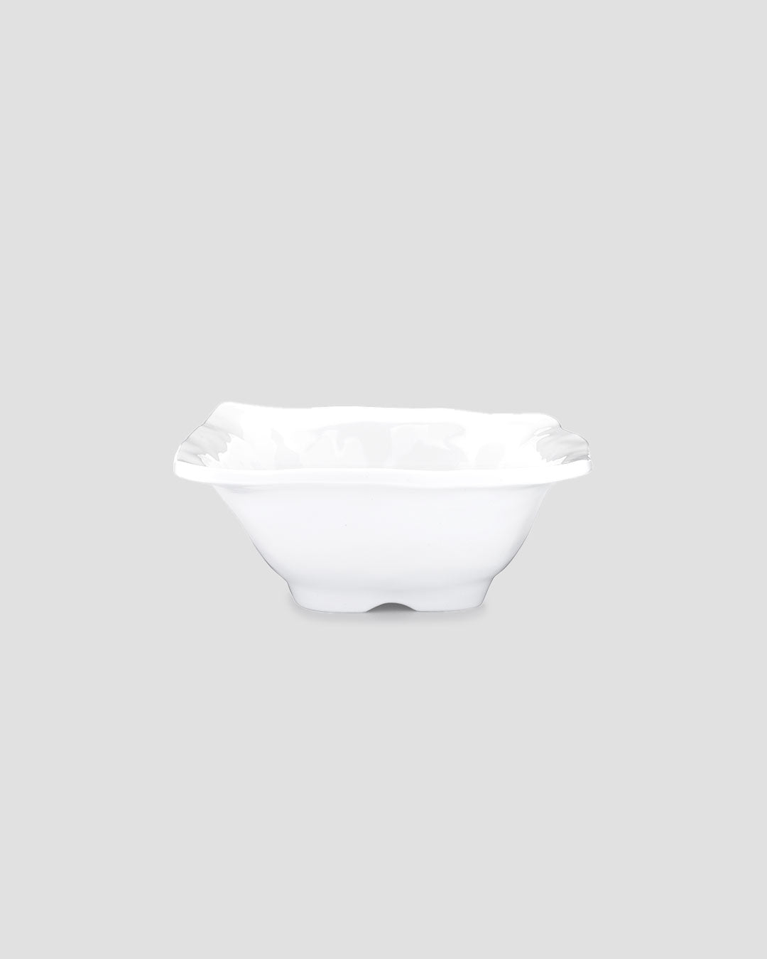 Ruffle White Melamine Square Dip Bowl