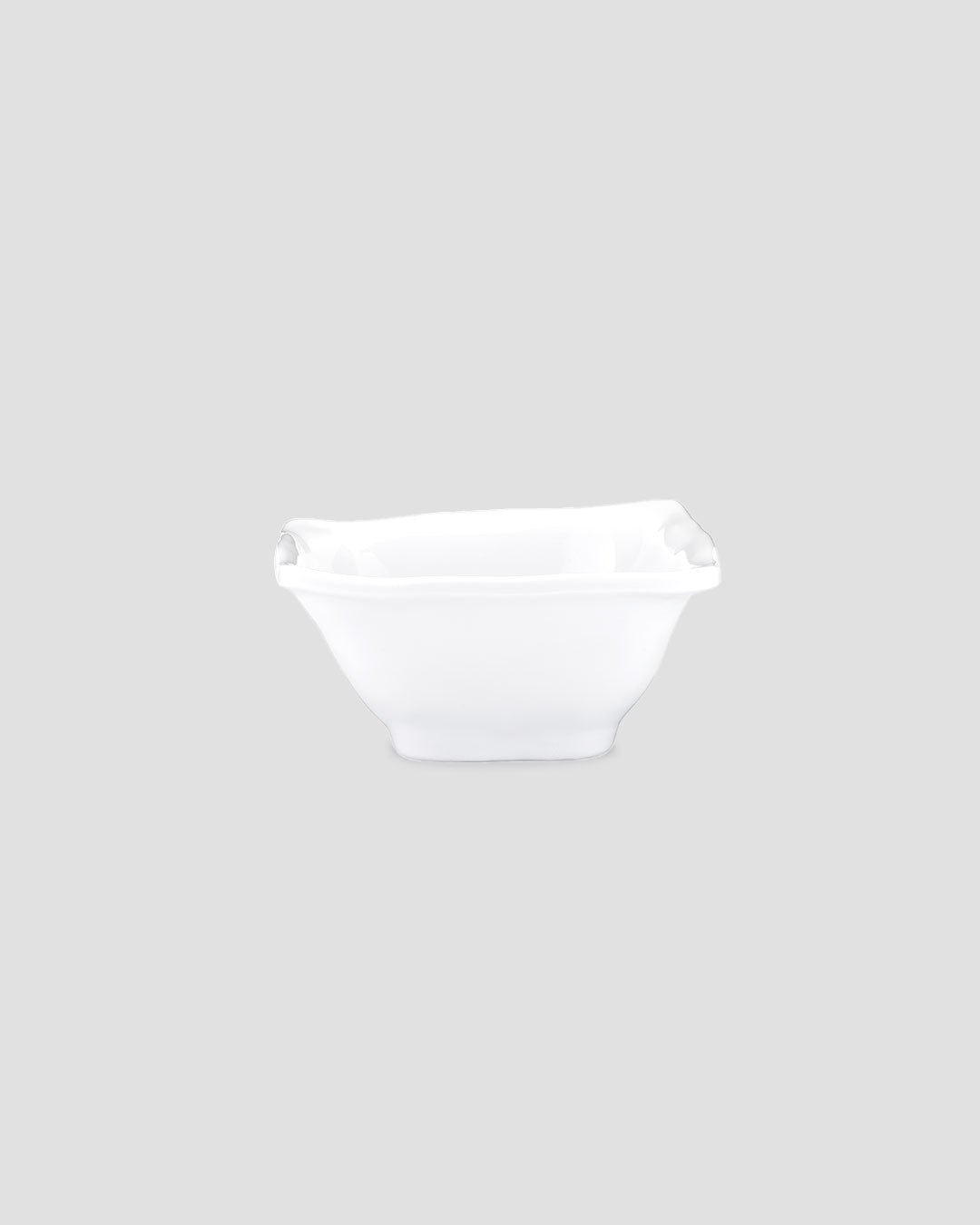 Ruffle White Melamine Square Mini Dip Bowl