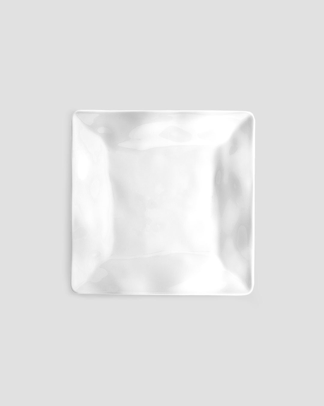 Ruffle White Melamine Square Salad Plate