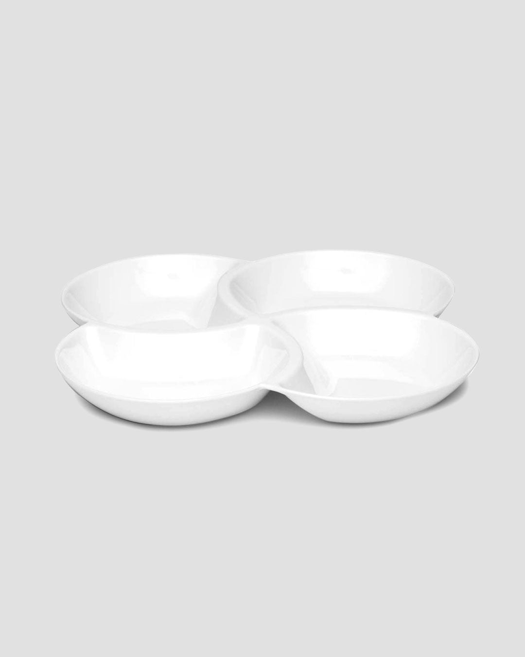 Small Clover White Melamine Serving Platter