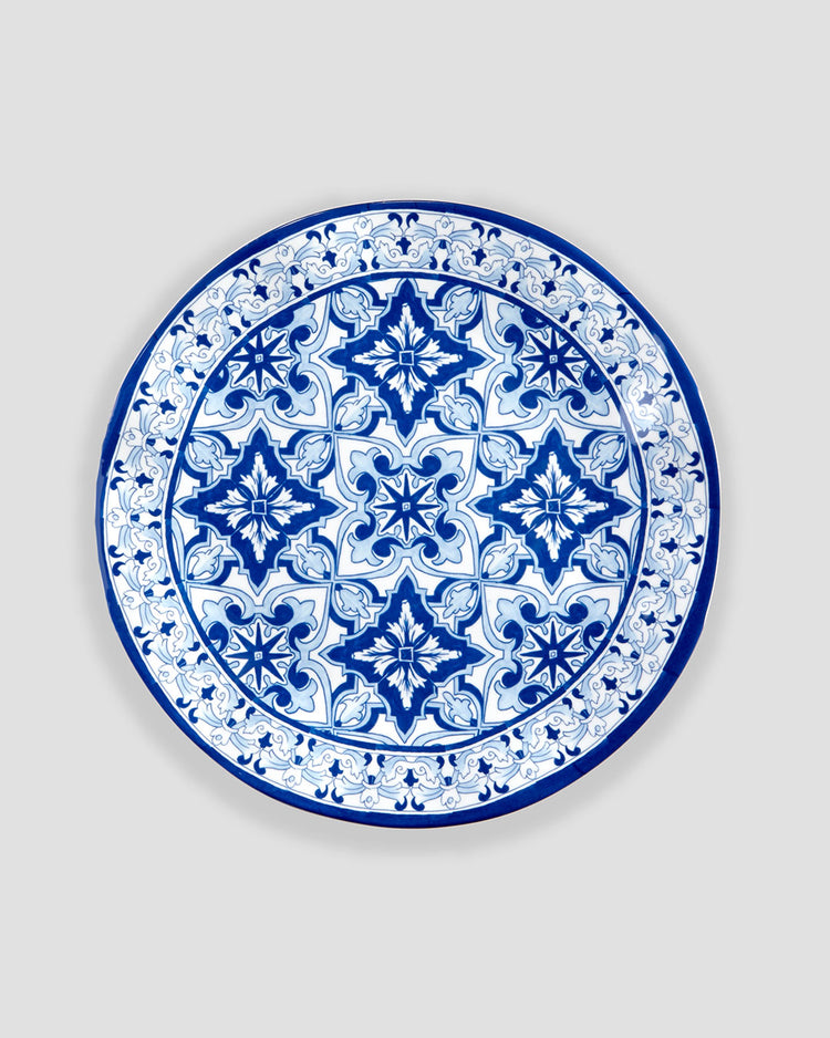 Talavera in Azul Blue Melamine Dinner Plate