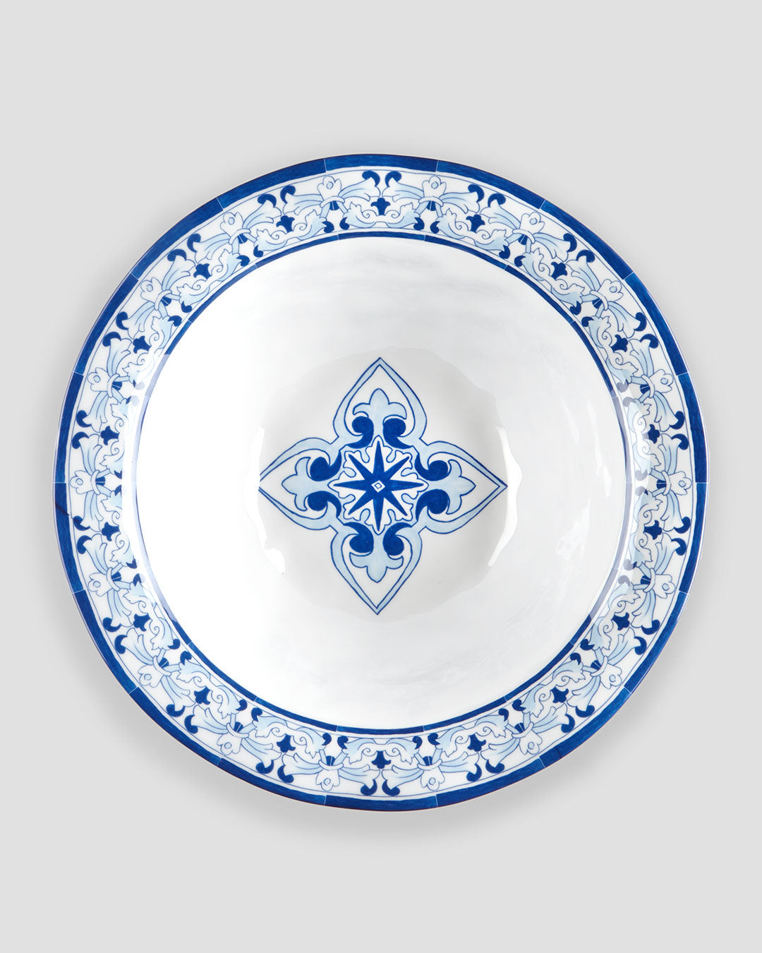 Talavera in Azul Blue Melamine Serving Bowl