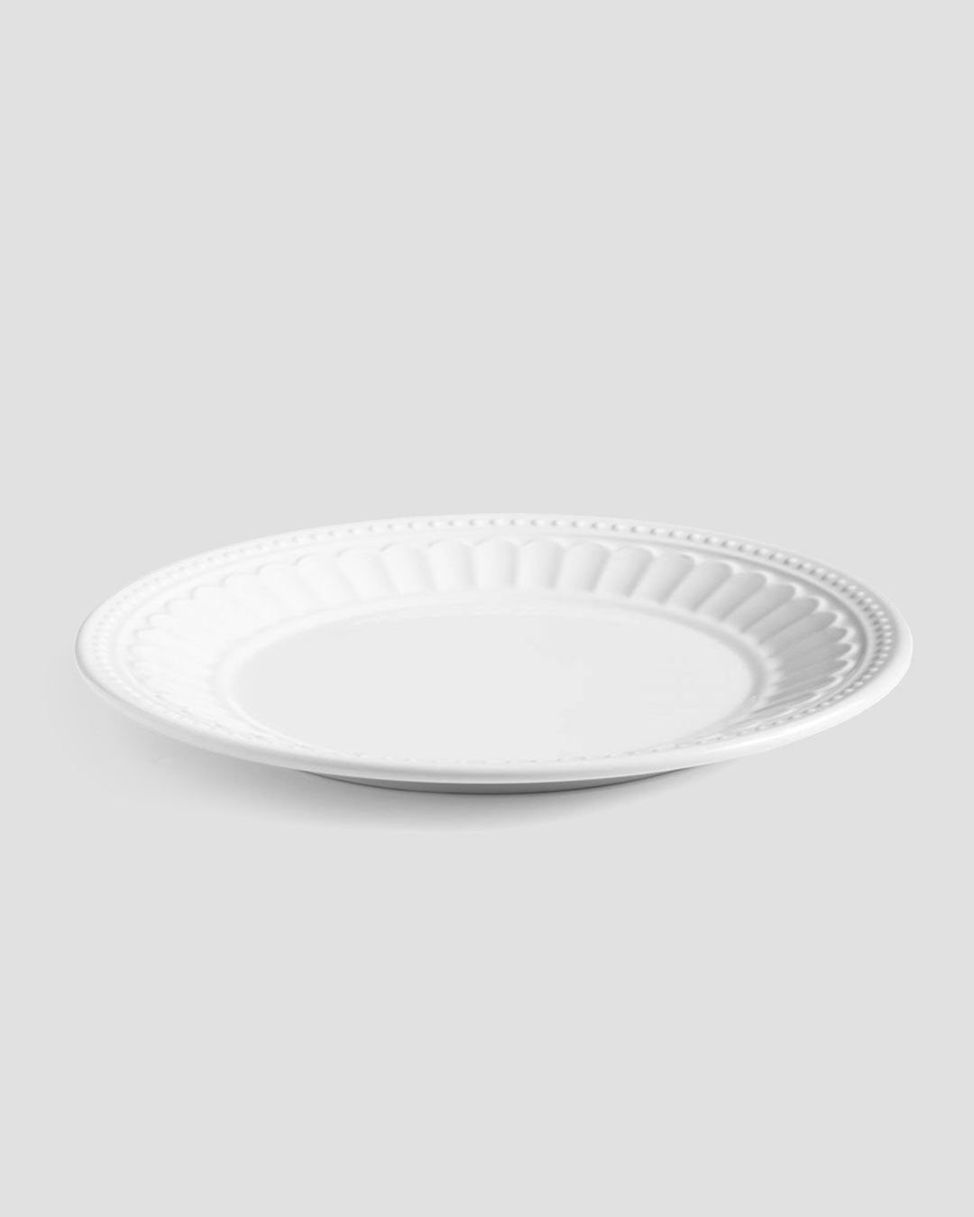 Venetian White Melamine Dinner Plate