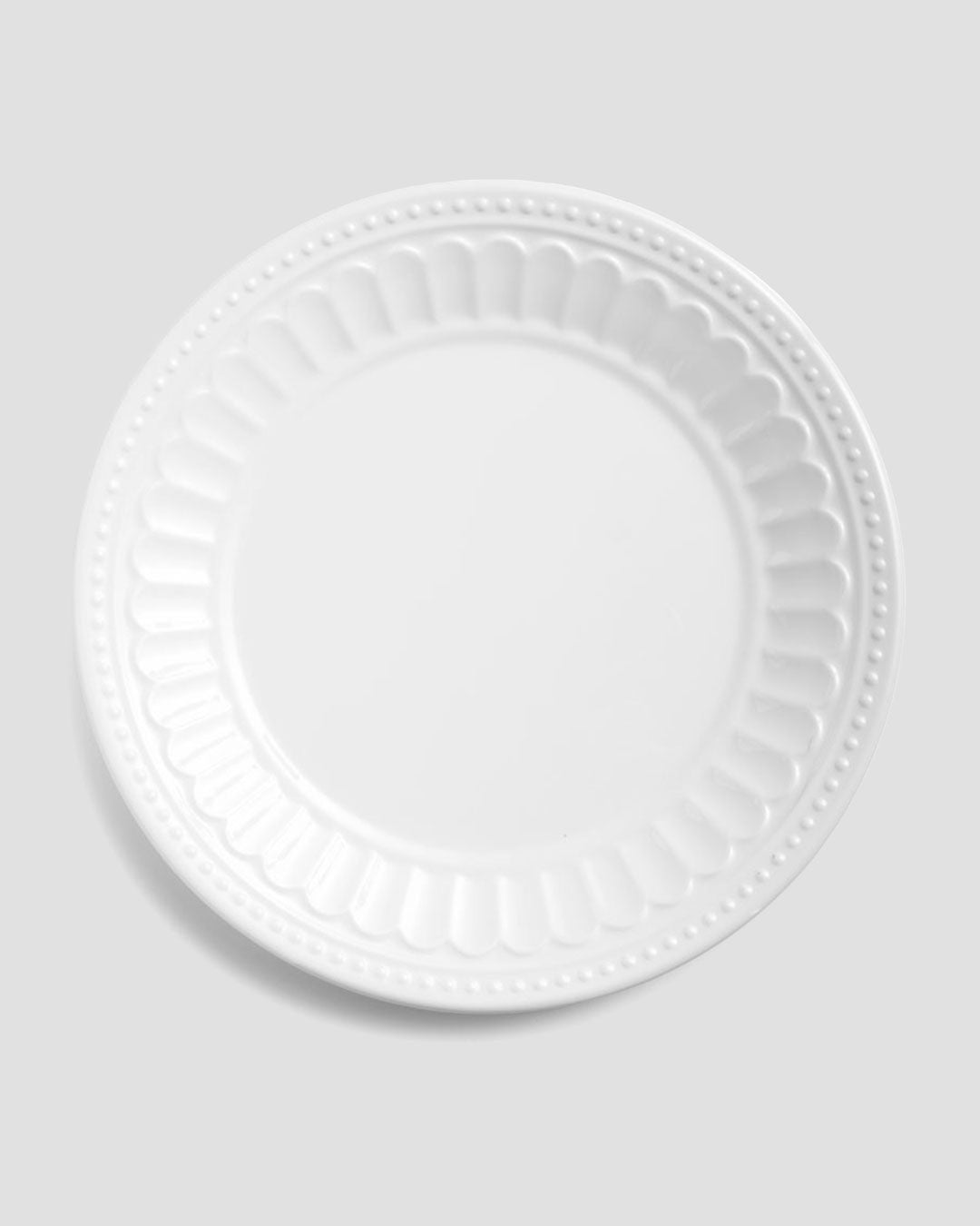 Venetian White Melamine Dinner Plate