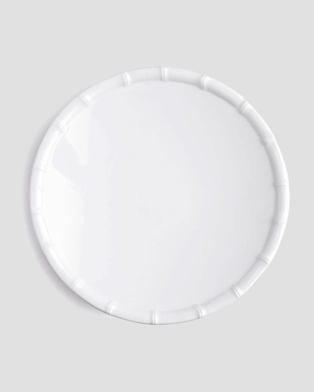 Zen Bamboo White Melamine Dinner Plate