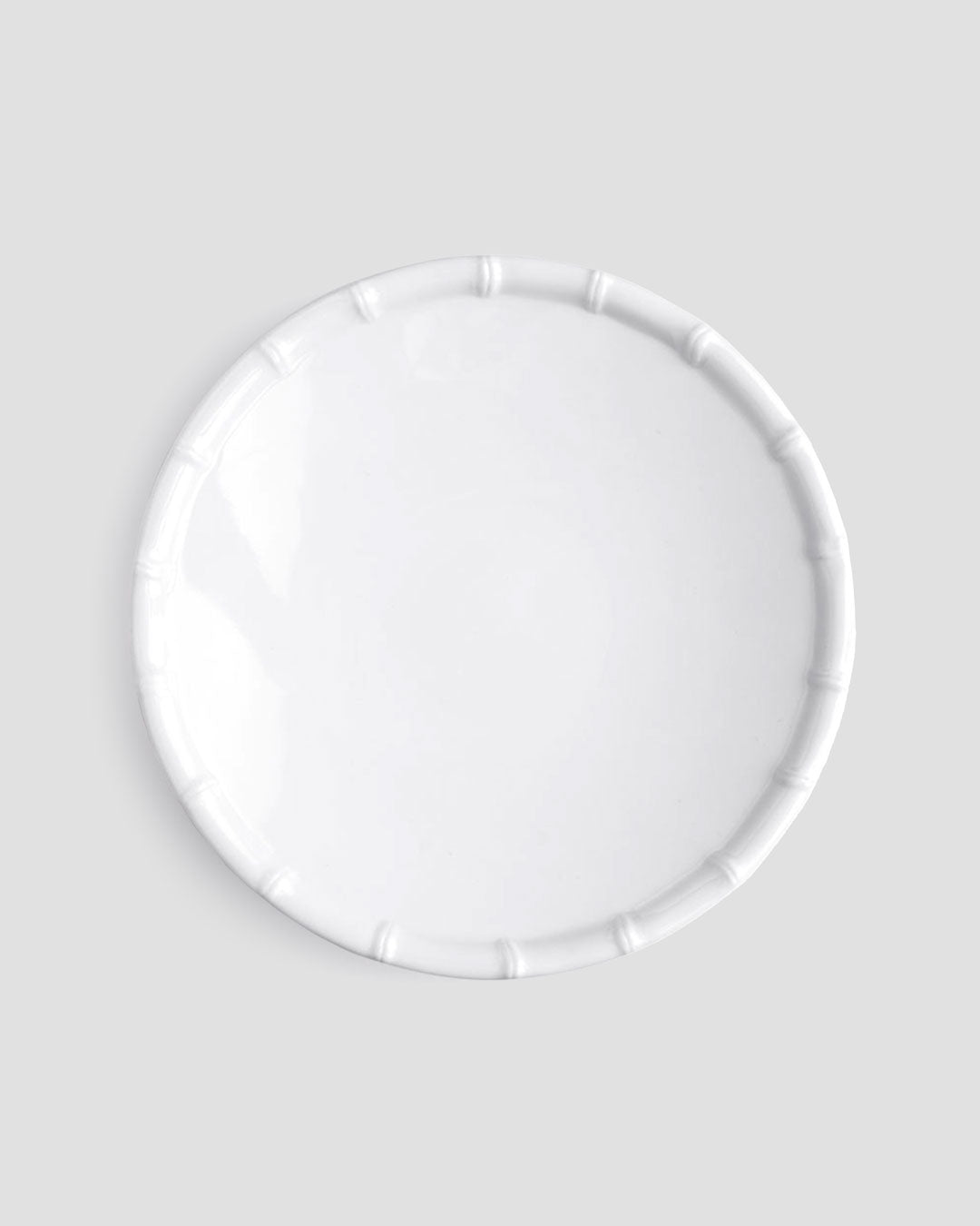 Zen Bamboo White Melamine Salad Plate