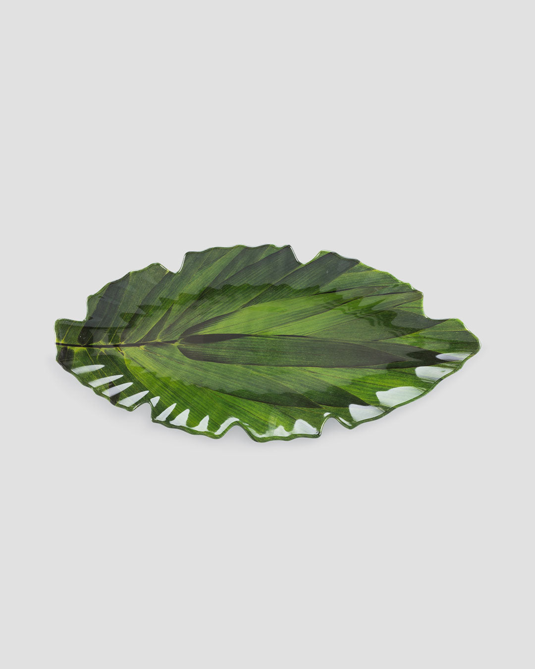 Zen Green Melamine Small Leaf Platter