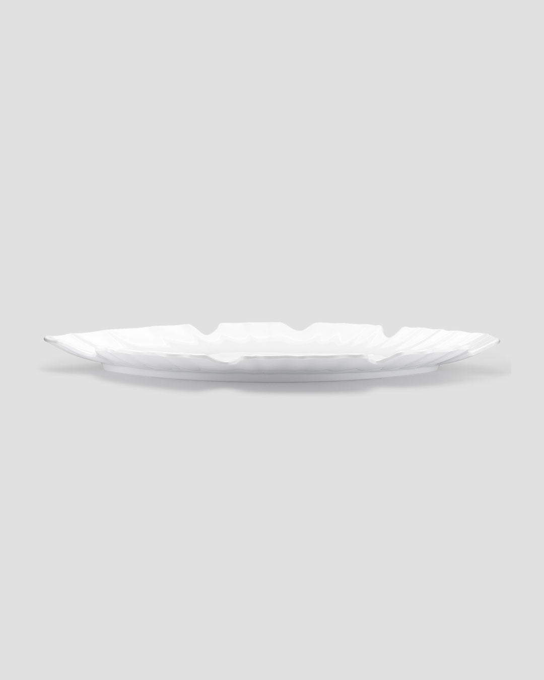 Zen White Melamine Small Leaf Platter