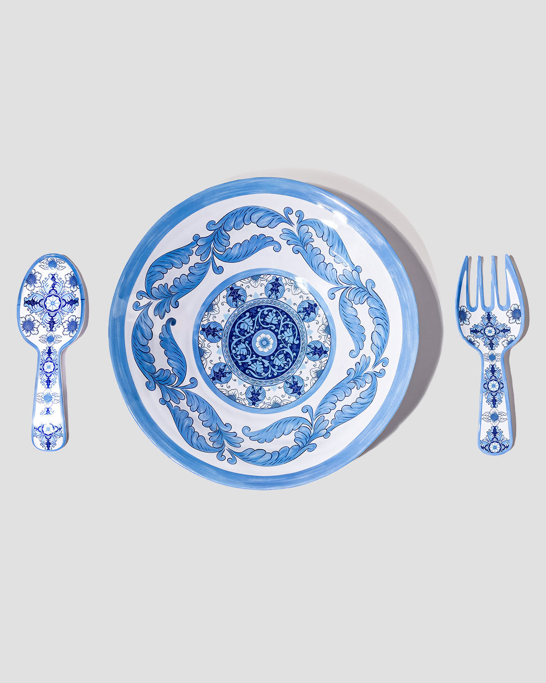 Barocco Salad Set in Blue