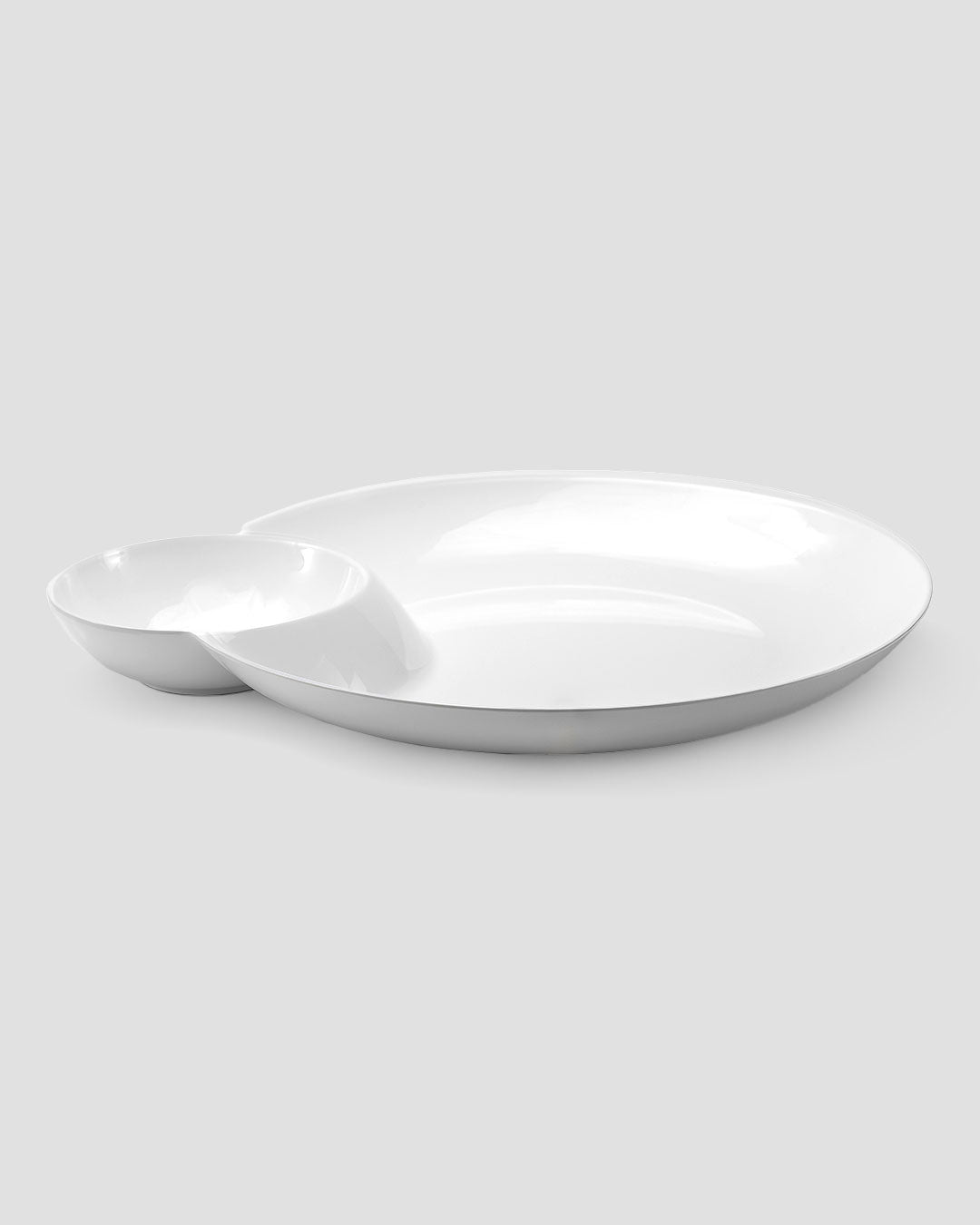 Diamond White Melamine Chip & Dip Platter