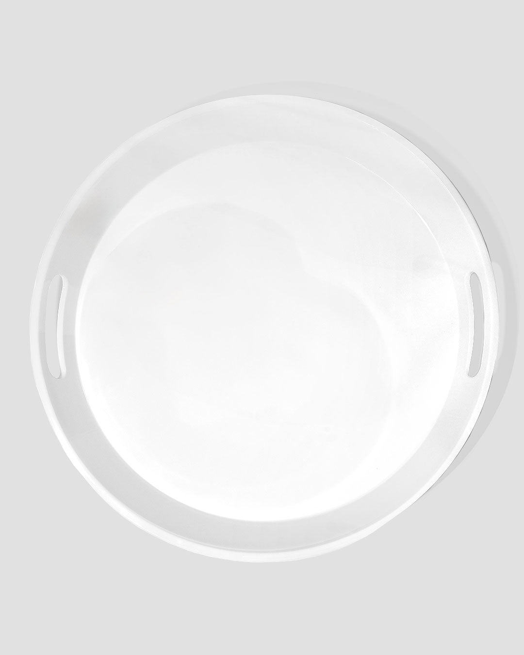 Diamond White Melamine Round Tray