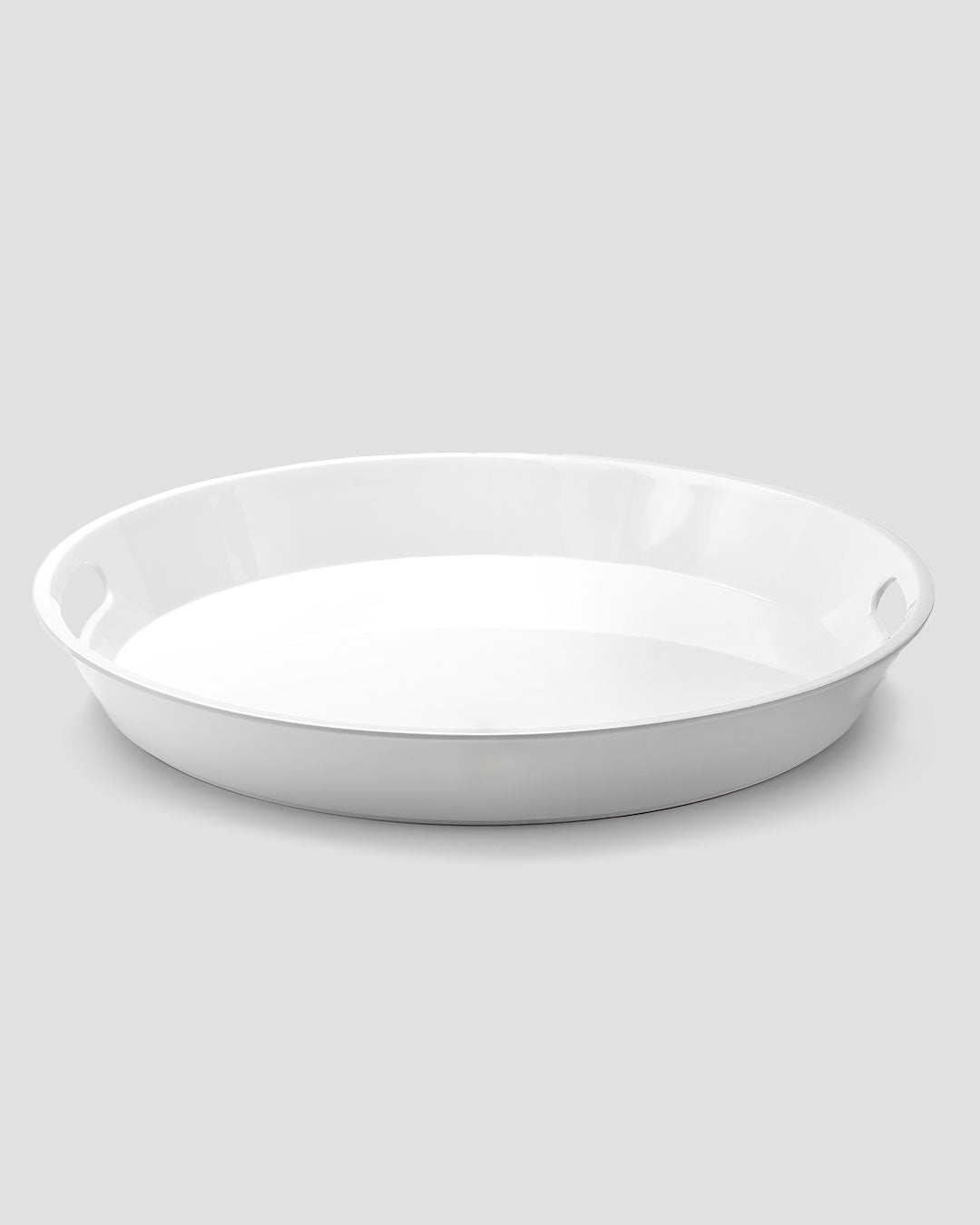 Diamond White Melamine Round Tray