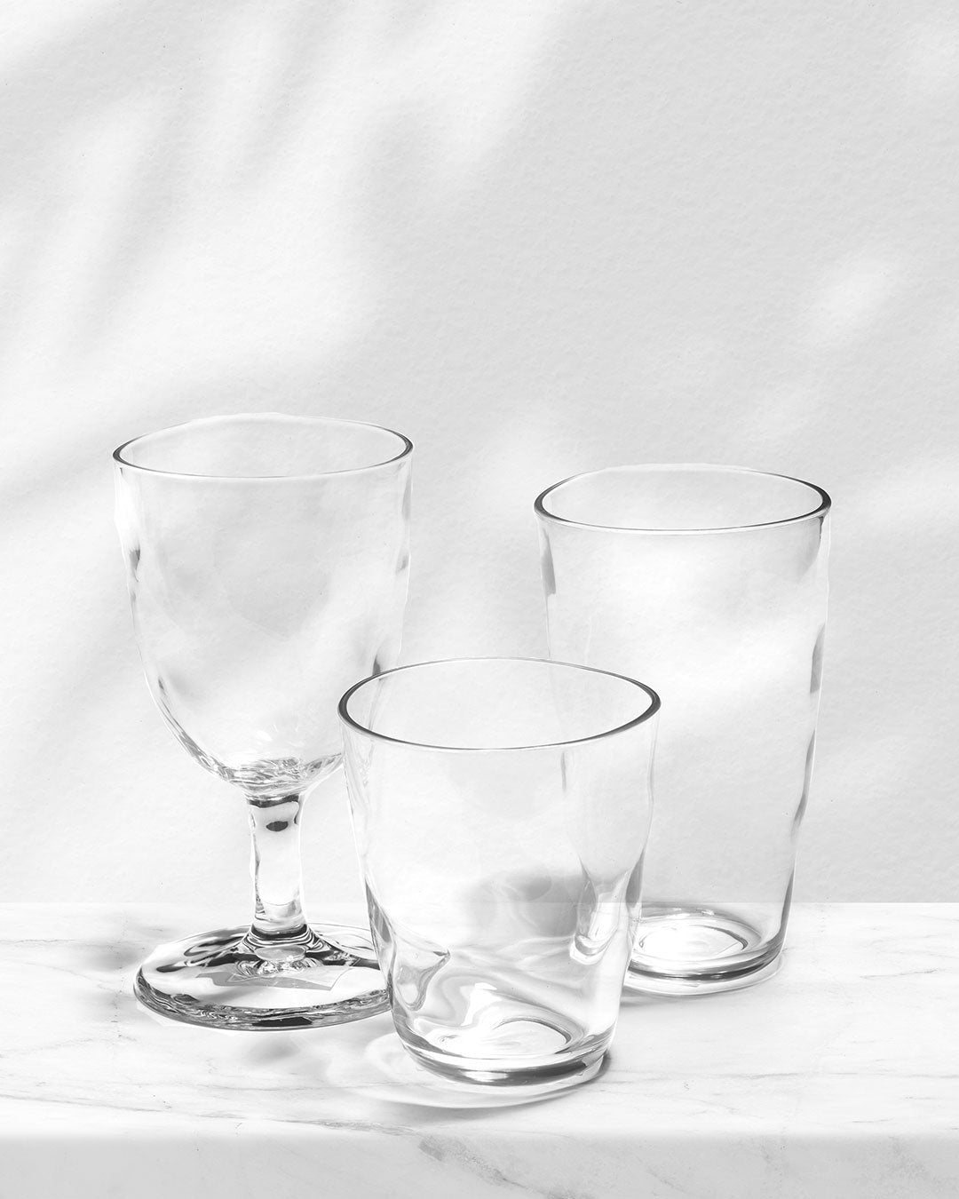 Ruffle Clear Tritan Acrylic Wine Glass
