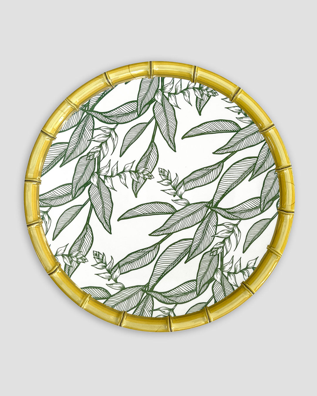 Zen Bamboo Leaf Melamine Dinner Plate