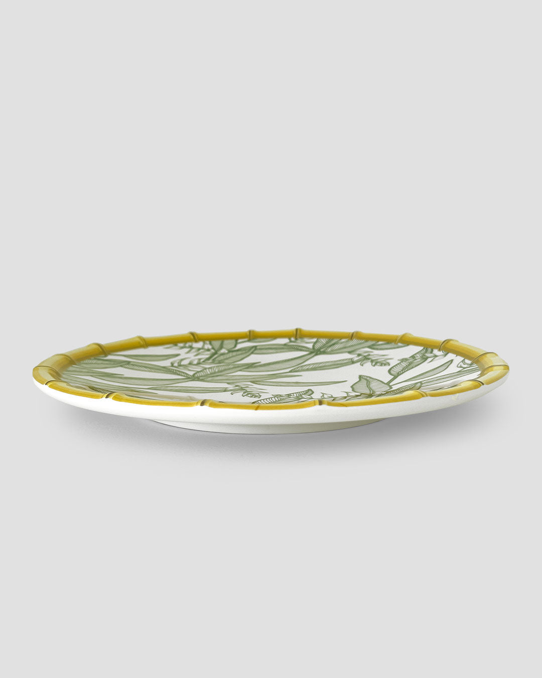 Zen Bamboo Leaf Melamine Dinner Plate