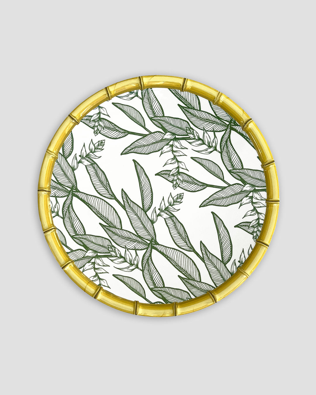 Zen Bamboo Leaf Melamine Salad Plate