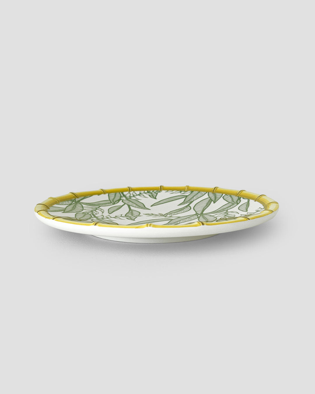 Zen Bamboo Leaf Melamine Salad Plate