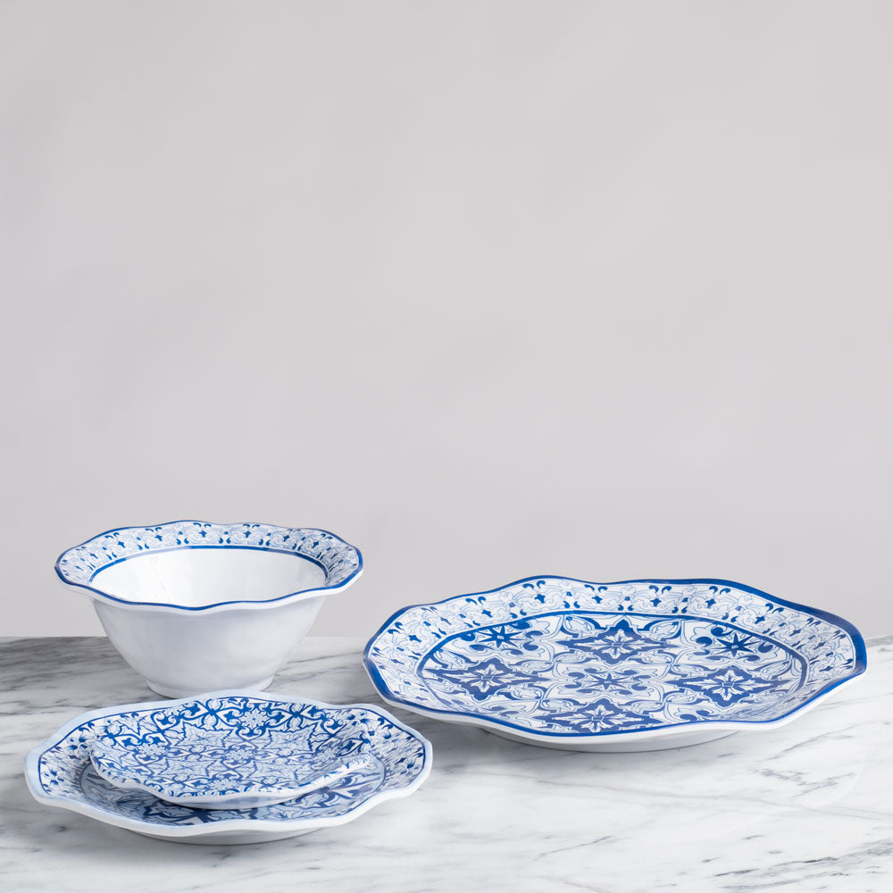 Talavera in Azul Blue Melamine Dinner Plate