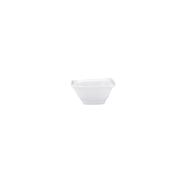 Ruffle White Melamine Square Mini Dip Bowl
