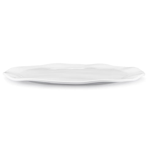Ruffle White Melamine Turkey Platter