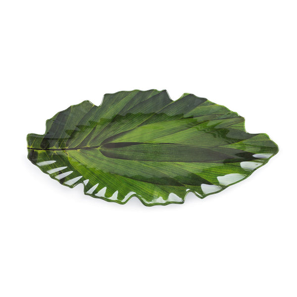Zen Green Melamine Small Leaf Platter