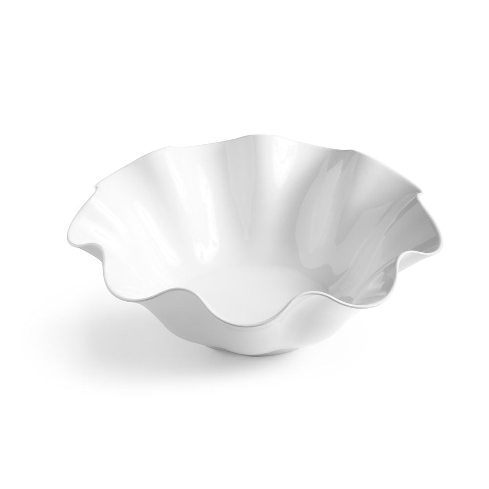Large White Clam Melamine Serving Platter